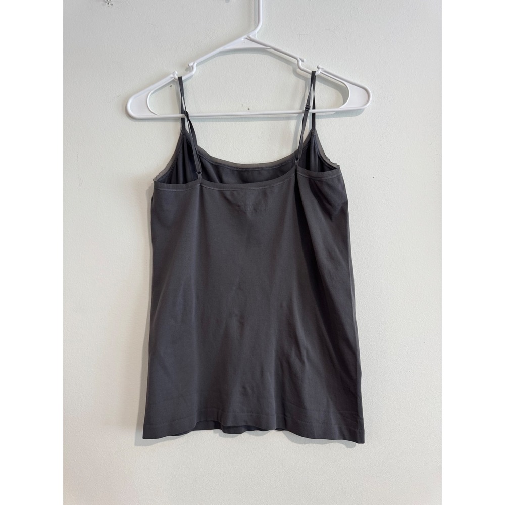 Ann Taylor Adjustable Strap Camisole Womens Small Gray Sheer Trim Layering Tank